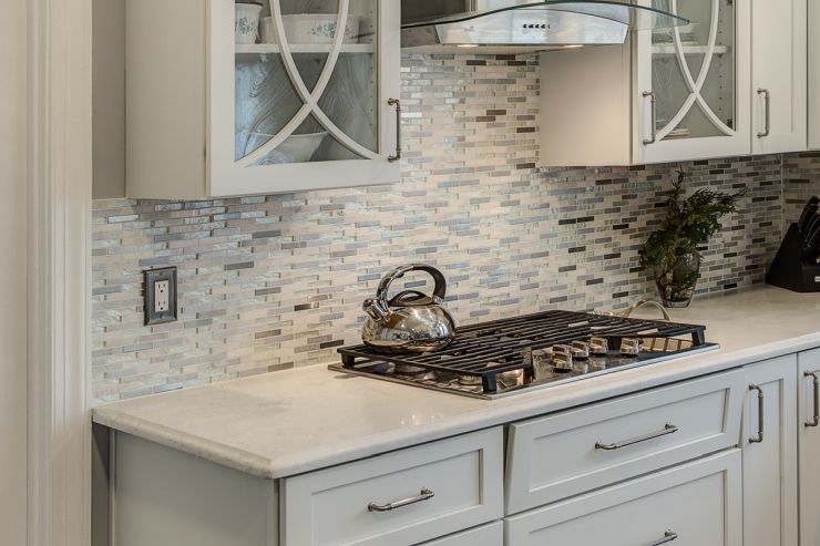 Ocean Crest Brick Backsplash in Langhorne, PA